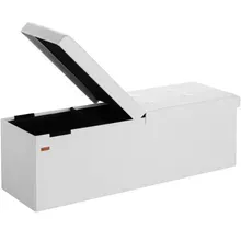 Casaria® Sitzbank Weiß 115x38x38cm mit Klappdeckel Casaria® Sitzbank Weiß 115x38x38cm mit Klappdeckel