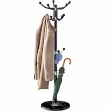 Kleiderständer Schwarz mit Marmorfuß 173cm Kleiderständer Schwarz mit Marmorfuß 173cm
