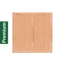 Premium Douglasie Sichtschutzzaun Holz, 178,5 cm (B) x 178,5 cm (H), Senkrechtfüllung mit Mittelsträbe - natur Premium Douglasie Sichtschutzzaun Holz, 178,5 cm (B) x 178,5 cm (H), Senkrechtfüllung mit Mittelsträbe - natur