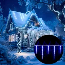 Lichterkette Weihnachten Eiszapfen Blau 10,5m Lichterkette Weihnachten Eiszapfen Blau 10,5m