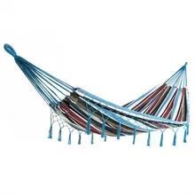 Detex® Hängematte Blau 210x150cm mit Fransen Detex® Hängematte Blau 210x150cm mit Fransen