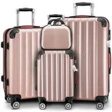 monzana® Hartschalenkoffer Set 4-tlg mit Zubehör Rollen 360º Rosé ABS monzana® Hartschalenkoffer Set 4-tlg mit Zubehör Rollen 360º Rosé ABS