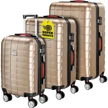 monzana® Hartschalenkoffer-Set Exopack 3-tlg Champagner ABS monzana® Hartschalenkoffer-Set Exopack 3-tlg Champagner ABS
