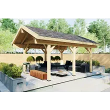 Gartenpavillon “Henley” 4x5m | Pergola aus Holz | Überdachung aus Holz für den Garten | Moderne Terrassenüberdachung aus Holz Gartenpavillon “Henley” 4x5m | Pergola aus Holz | Überdachung aus Holz für den Garten | Moderne Terrassenüberdachung aus Holz
