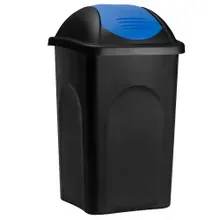 Stefanplast Mülleimer Schwarz/Blau Kunststoff 60L Stefanplast Mülleimer Schwarz/Blau Kunststoff 60L