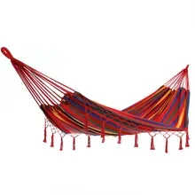 Detex® Hängematte Rot 320x150cm mit Fransen Detex® Hängematte Rot 320x150cm mit Fransen