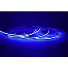 COB LED Streifen 8 mm – 480 LEDs/m, 24V, 10W/m, 149 lm/m, 5m – Blau, IP33, punktfrei COB LED Streifen 8 mm – 480 LEDs/m, 24V, 10W/m, 149 lm/m, 5m – Blau, IP33, punktfrei