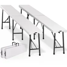 Casaria® Bierbank 2er-Set klappbar platzsparend für 8 Personen 200kg je Bank Casaria® Bierbank 2er-Set klappbar platzsparend für 8 Personen 200kg je Bank