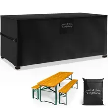 Kingsleeve® Abdeckplane Bierzeltgarnitur Anthrazit 180x90x74cm 8000mm Wassersäule Kingsleeve® Abdeckplane Bierzeltgarnitur Anthrazit 180x90x74cm 8000mm Wassersäule