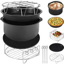 Deuba® Zubehör-Set Heißluftfritteuse 8-tlg 3,6L Deuba® Zubehör-Set Heißluftfritteuse 8-tlg 3,6L