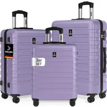 Hartschalenkoffer New York Set 3-tlg Pastelllila Rollen 360º ABS Hartschalenkoffer New York Set 3-tlg Pastelllila Rollen 360º ABS