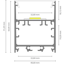 LED Leuchtenprofil extrabreit 2m EXO-TI1_32 (32 mm) – Aluminiumprofil für leistungsstarke LED-Strips LED Leuchtenprofil extrabreit 2m EXO-TI1_32 (32 mm) – Aluminiumprofil für leistungsstarke LED-Strips