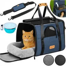Cadoca® Katzentransportbox Blau 44x34x31cm bis 20kg Cadoca® Katzentransportbox Blau 44x34x31cm bis 20kg