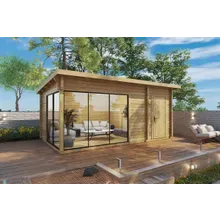 Modernes Gartenhaus mit Schuppen “Aron” 6x3m | Modernes Gartenhaus mit Schuppen | 6x3m Gartenhaus | Große Aluminium-Schiebetüren Modernes Gartenhaus mit Schuppen “Aron” 6x3m | Modernes Gartenhaus mit Schuppen | 6x3m Gartenhaus | Große Aluminium-Schiebetüren
