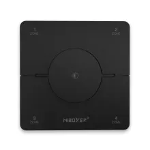 MiBoxer K0S LED Wandfernbedienung Schwarz – für CCT und einfarbige LED Streifen, 2,4 GHz Funk, 4 Zonen mit Drehrad MiBoxer K0S LED Wandfernbedienung Schwarz – für CCT und einfarbige LED Streifen, 2,4 GHz Funk, 4 Zonen mit Drehrad