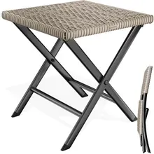 Polyrattan Klapphocker Creme 3in1 120kg Belastbarkeit 43x40x44cm klappbar leicht tragbar außen wetterfest Polyrattan Klapphocker Creme 3in1 120kg Belastbarkeit 43x40x44cm klappbar leicht tragbar außen wetterfest