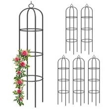 Gardebruk® Rosensäule 6er-Set Schwarz 200x40cm Gardebruk® Rosensäule 6er-Set Schwarz 200x40cm