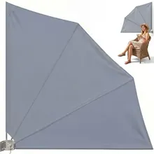 Balkonfächer Anthrazit 140x140cm klappbar Balkonfächer Anthrazit 140x140cm klappbar