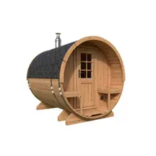 Kleine Fasssauna mit Terrasse 2x3m | Kleine Sauna kaufen | Saunafass aus Holz mit Terrasse | Kleine Fasssauna mit Holzofen oder Elektroofen Kleine Fasssauna mit Terrasse 2x3m | Kleine Sauna kaufen | Saunafass aus Holz mit Terrasse | Kleine Fasssauna mit Holzofen oder Elektroofen