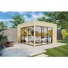 Modernes Gartenhaus “Olivia ALU” 4x4m | Zeitgemäßes Homeoffice QUBE SERIES 15m² | Modernes und elegantes Design Modernes Gartenhaus “Olivia ALU” 4x4m | Zeitgemäßes Homeoffice QUBE SERIES 15m² | Modernes und elegantes Design