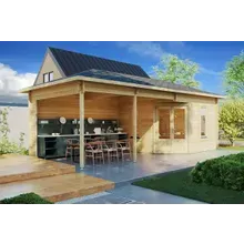 Gartenhaus mit Vordach “Sophia” 8x4m | Modernes Gartenhaus aus Holz | Gartenbüro | Gartenhaus mit Pultdach | Gartenhaus 4x8m Gartenhaus mit Vordach “Sophia” 8x4m | Modernes Gartenhaus aus Holz | Gartenbüro | Gartenhaus mit Pultdach | Gartenhaus 4x8m