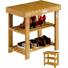 Casaria® Schuhregal 2in1 Akazienholz FSC®-zertifiziert 50x33x46cm Casaria® Schuhregal 2in1 Akazienholz FSC®-zertifiziert 50x33x46cm