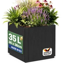 Blumentopf Ethica Anthrazit Kunststoff 36x36x35cm Blumentopf Ethica Anthrazit Kunststoff 36x36x35cm