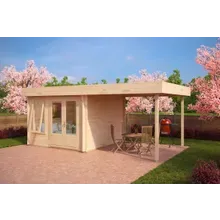 Gartenzimmer mit Vordach “Lucas D” 6x4m | Gartenhaus mit Vordach | Modernes Vordach aus Holz | Gartenhaus 4x6m Gartenzimmer mit Vordach “Lucas D” 6x4m | Gartenhaus mit Vordach | Modernes Vordach aus Holz | Gartenhaus 4x6m