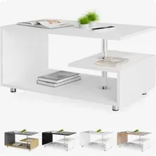 Casaria® Couchtisch Orlando Weiß 95x55x50cm Casaria® Couchtisch Orlando Weiß 95x55x50cm