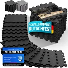 monzana® Bodenschutz-/Puzzlematten 18er-Set Schwarz 175x88x1cm monzana® Bodenschutz-/Puzzlematten 18er-Set Schwarz 175x88x1cm