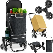 monzana® Einkaufstrolley Treppensteiger Schwarz monzana® Einkaufstrolley Treppensteiger Schwarz