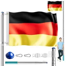 monzana® Fahnenmast Alu 630cm inkl Deutschland-Flagge monzana® Fahnenmast Alu 630cm inkl Deutschland-Flagge