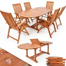 Garten-Sitzgruppe Vanamo 7-tlg Eukalyptusholz FSC®-zertifiziert Garten-Sitzgruppe Vanamo 7-tlg Eukalyptusholz FSC®-zertifiziert