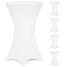 Stehtischhusse 5er-Set Weiß Ø70cm Stehtischhusse 5er-Set Weiß Ø70cm