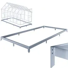 Gardebruk® Stahlfundament für Gewächshaus 380x190x12cm verzinkt Gardebruk® Stahlfundament für Gewächshaus 380x190x12cm verzinkt