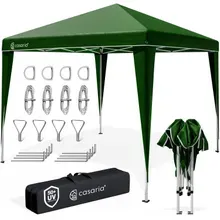 Faltpavillon 3x3m Pop-Up Grün Schnellaufbau UV-Schutz 50+ wasserdicht stabil Faltpavillon 3x3m Pop-Up Grün Schnellaufbau UV-Schutz 50+ wasserdicht stabil