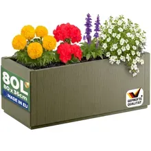 Blumentopf Ethica Olivgrün Kunststoff 80x36x36cm Blumentopf Ethica Olivgrün Kunststoff 80x36x36cm
