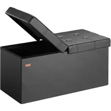 Casaria® Sitzbank Schwarz 80x40x40cm mit Stauraum faltbar Casaria® Sitzbank Schwarz 80x40x40cm mit Stauraum faltbar