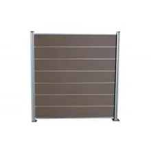 Komplettset WPC Zaun / Sichtschutz / Steckzaun, braun 1860 mm (Höhe) x 20 mm (Stärke) x 1800 (Breite) mm, Zaunhöhe inkl. Mittelleiste, Start und Abschlussprofil (Komplettset Serie WoodoCasablanca ohne Pfosten) Komplettset WPC Zaun / Sichtschutz / Steckzaun, braun 1860 mm (Höhe) x 20 mm (Stärke) x 1800 (Breite) mm, Zaunhöhe inkl. Mittelleiste, Start und Abschlussprofil (Komplettset Serie WoodoCasablanca ohne Pfosten)