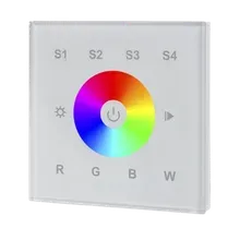 SR-2812B-DMX Wandcontroller DMX512 RGBW 1-Zone 4 Speicherplätze 12-24V DC Glas-Touch mit Farbrad SR-2812B-DMX Wandcontroller DMX512 RGBW 1-Zone 4 Speicherplätze 12-24V DC Glas-Touch mit Farbrad