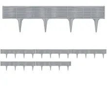 Beeteinfassung 3er-Set Grau 11,7m Beeteinfassung 3er-Set Grau 11,7m