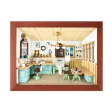 3D-Holzbild Friseur 3D-Holzbild Friseur