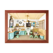 3D-Holzbild Friseur 3D-Holzbild Friseur