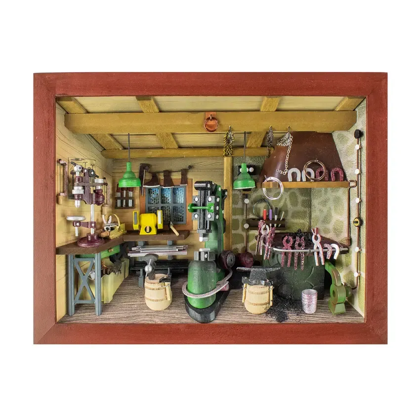 3D-Holzbild Schmiede 3D-Holzbild Schmiede