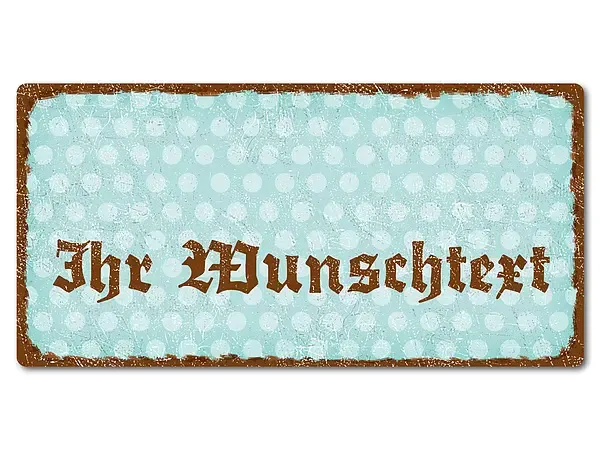 Dekoschild im Retro Look mit Polka Dots 200 x 100mm Polka Dots pastelltürkis Dekoschild im Retro Look mit Polka Dots 200 x 100mm Polka Dots pastelltürkis