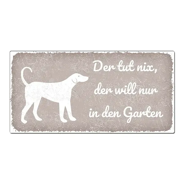 Aluschild im Vintage Look mit Wunschtext 300 x 150mm taupe Aluschild im Vintage Look mit Wunschtext 300 x 150mm taupe