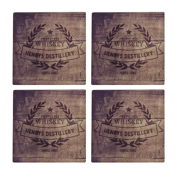 Untersetzer für Whiskyliebhaber 4er Set mit Namen und Jahr Design 1 Untersetzer für Whiskyliebhaber 4er Set mit Namen und Jahr Design 1