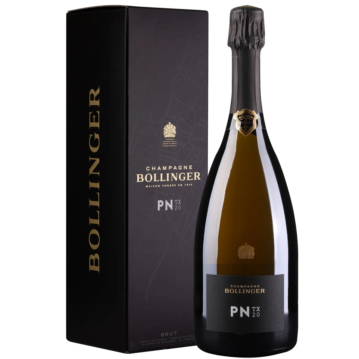 Champagne Bollinger PN TX 20 Blanc de No Brut in Geschenkbox Champagne Bollinger PN TX 20 Blanc de No Brut in Geschenkbox