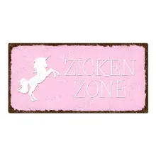 Blechschild im Vintage Look mit Wunschtext 300 x 150mm rosa/braun Blechschild im Vintage Look mit Wunschtext 300 x 150mm rosa/braun