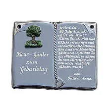 Keramikschild als Buch für Ehrungen und besondere Anlässe - Größe: 27x22 cm Keramikschild als Buch für Ehrungen und besondere Anlässe - Größe: 27x22 cm